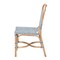 Baxton Studio Luciana Modern French Blue and White Weaving Natural Rattan Bistro Chair 232-13252-ZORO - alternate 3